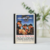 Wwii Recruit1 Postkarte (Stehend Vorderseite)