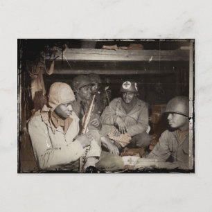 WWII-Sanitäter warten Postkarte