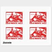 WWII Schweizer Motorradunternehmen Rechteckiger Aufkleber (Blatt)