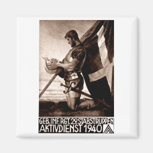 WWII Schweizer-Plakat Magnet