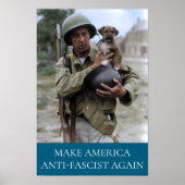 WWII Soldier with puppy MAAFA Poster (Vorne)