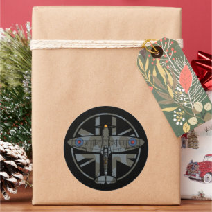 WWII Spitfire NW Europe Camouflage OG/GD Runder Aufkleber