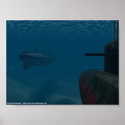 WWII Sub Battle Poster (Vorne)