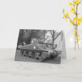 "WWII-Tank" Dankeschön Karte (Gelbe Blume)