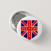 WWII Union Jack Sieg Button (Vorne & Hinten)