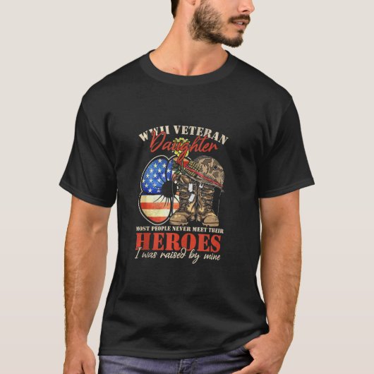 Wwii Veteran Daughter Die meisten Menschen treffen T-Shirt (Vorderseite)