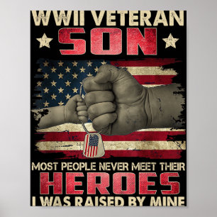 Wwii Veteran Son wurde ich von meinem Helden Fath Poster