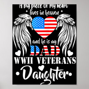 Wwii Veterans Tochter Geschenk Vater Erinnerung Ve Poster