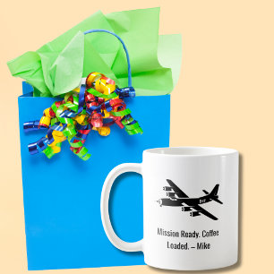 WWII-Vintage-Flugzeug B-17 Militärveteran Pilot Kaffeetasse