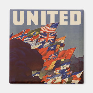 WWII Vintage Plakat Magnet
