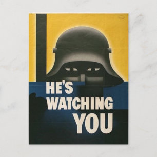 WWII-Vintage-Plakat-Postkarte Postkarte