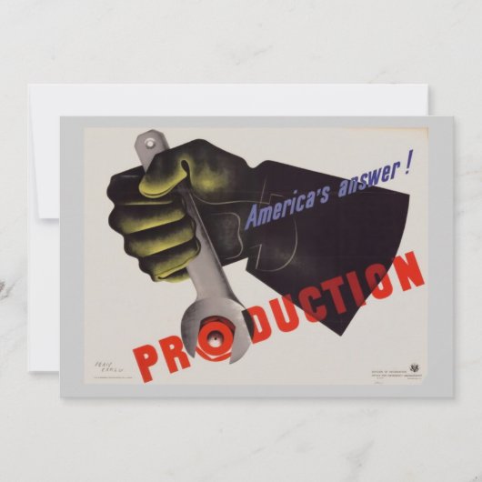 WWII Vintage Poster Einladung (Vorderseite)