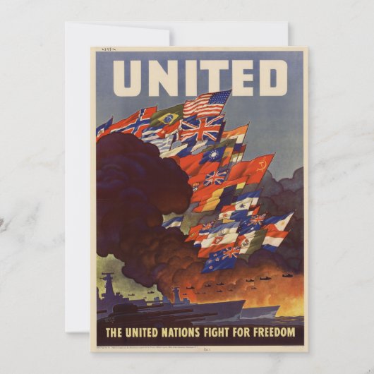 WWII Vintage Poster Einladung (Vorderseite)