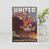 WWII Vintage Poster Einladung (Stehend Vorderseite)