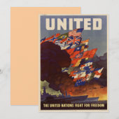 WWII Vintage Poster Einladung (Vorne/Hinten)