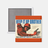 WWII Vintage Poster Magnet (Vorderseite/Rückseite)
