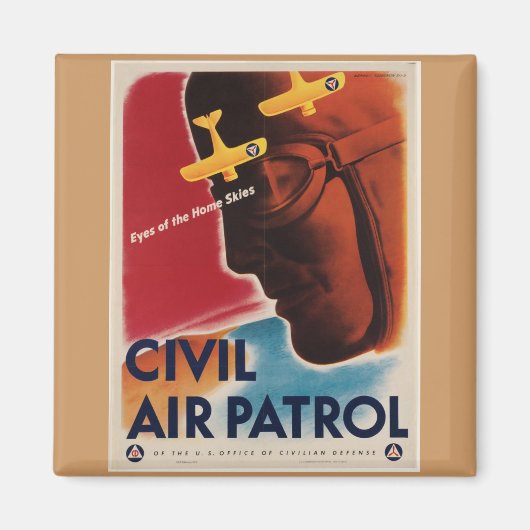 WWII Vintage Poster Magnet (Vorne)