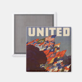 WWII Vintage Poster Magnet (Vorderseite/Rückseite)