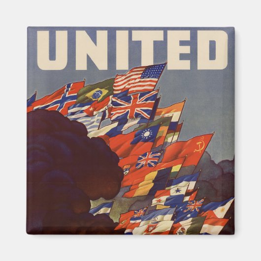 WWII Vintage Poster Magnet (Vorne)