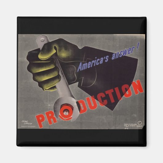 WWII Vintage Poster Magnet (Vorne)