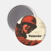 WWII Vintage Poster Magnet (Vorderseite/Rückseite)