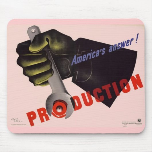 WWII Vintage Poster Mouse Pad Mousepad (Vorne)