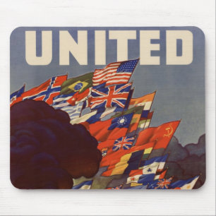 WWII Vintage Poster Mouse Pad Mousepad