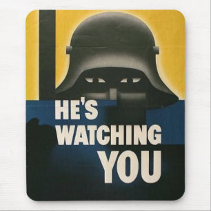 WWII Vintage Poster Mouse Pad Mousepad