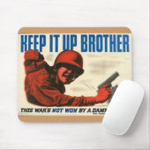 WWII Vintage Poster Mouse Pad Mousepad (Mit Mouse)