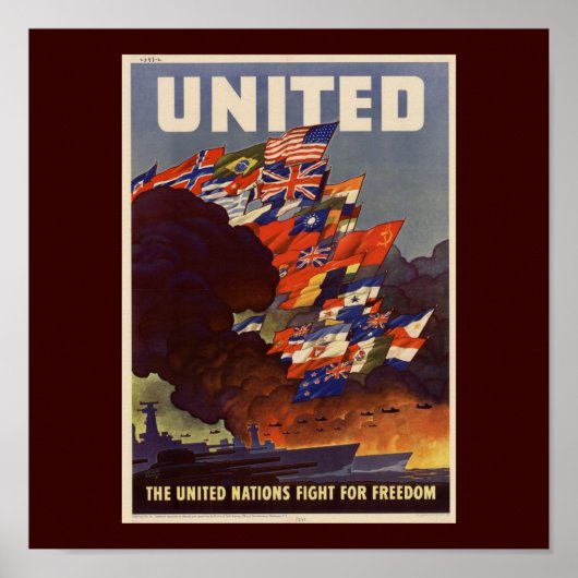 WWII Vintage Poster Poster (Vorne)