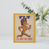 WWII Vintage Poster Postkarte (Stehend Vorderseite)