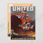WWII Vintage Poster Postkarte (Vorne/Hinten)