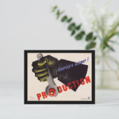 WWII Vintage Poster Postkarte (Stehend Vorderseite)