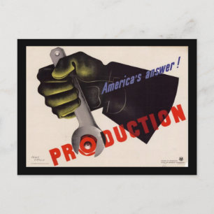 WWII Vintage Poster Postkarte