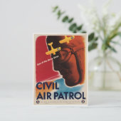 WWII Vintage Poster Postkarte (Stehend Vorderseite)