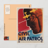 WWII Vintage Poster Postkarte (Vorne/Hinten)