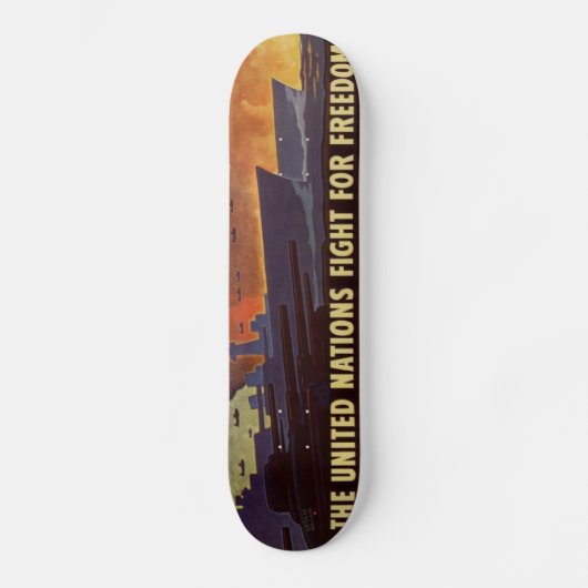 WWII Vintage Poster Skateboard (Vorderseite)