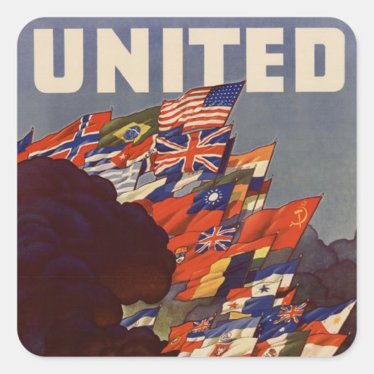 WWII Vintage Poster Sticker (Vorderseite)