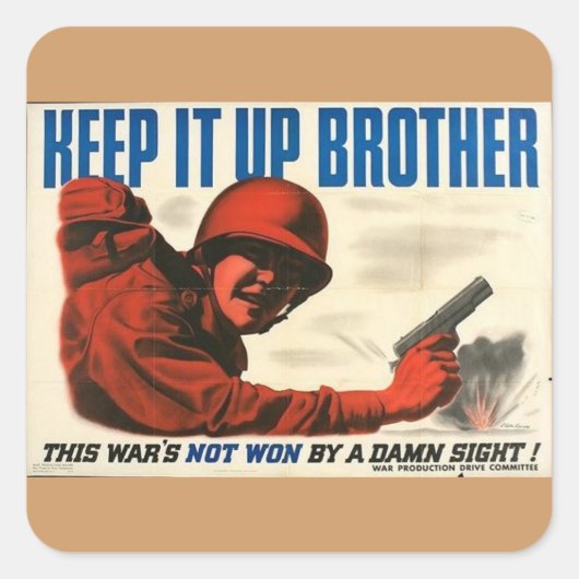 WWII Vintage Poster Sticker (Vorderseite)