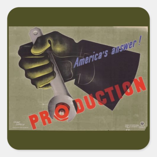 WWII Vintage Poster Sticker (Vorderseite)