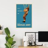 WWII Werbeplakat britischer Armee Fallschirmjäger Poster (Heimbüro)