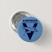 WWII White Remember Pearl Harbor Button (Vorne & Hinten)