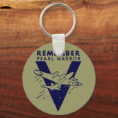 WWII White Remember Pearl Harbor Schlüsselanhänger (Vorderseite)