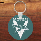 WWII White Remember Pearl Harbor Schlüsselanhänger (Vorderseite)