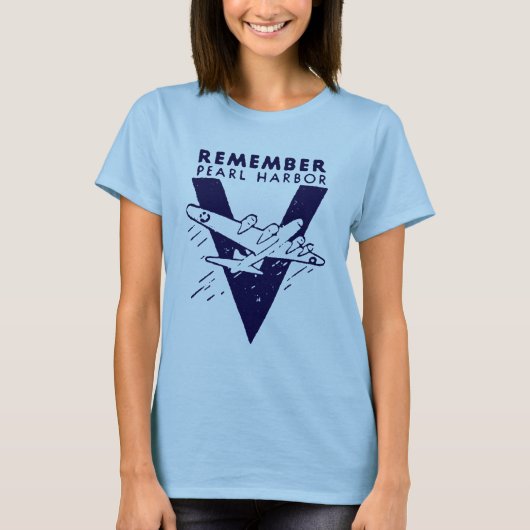 WWII White Remember Pearl Harbor T-Shirt (Vorderseite)