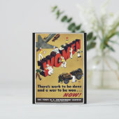 Wwii Women Postkarte (Stehend Vorderseite)