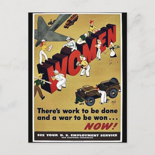 Wwii Women Postkarte (Vorderseite)