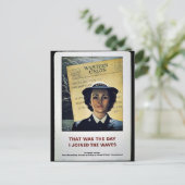 Wwii Women Postkarte (Stehend Vorderseite)