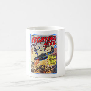 WWII-ZEIT KAMPF-ASSES PULP-MAGAZINCOVER KAFFEETASSE