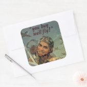 WWII-Zeitsticker Quadratischer Aufkleber (Umschlag)